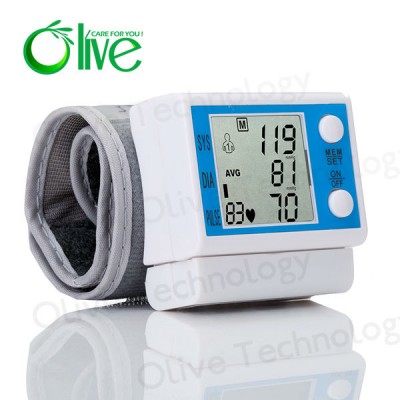 Factory Direct Super Clear Digital Display Automatic Wrist Electronic Sphygmomanometer